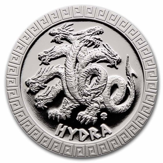 2021 Niue 1 oz Silver Proof Mythical Creatures: Hydra